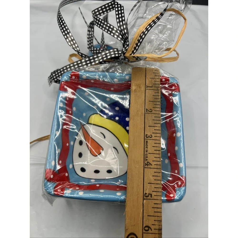 New Southern Expresion Snowman Dip Bowl & Spreader Christmas Decor Serving